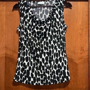 Tahari Cowl/Drape Sleeveless Blouse Size Small